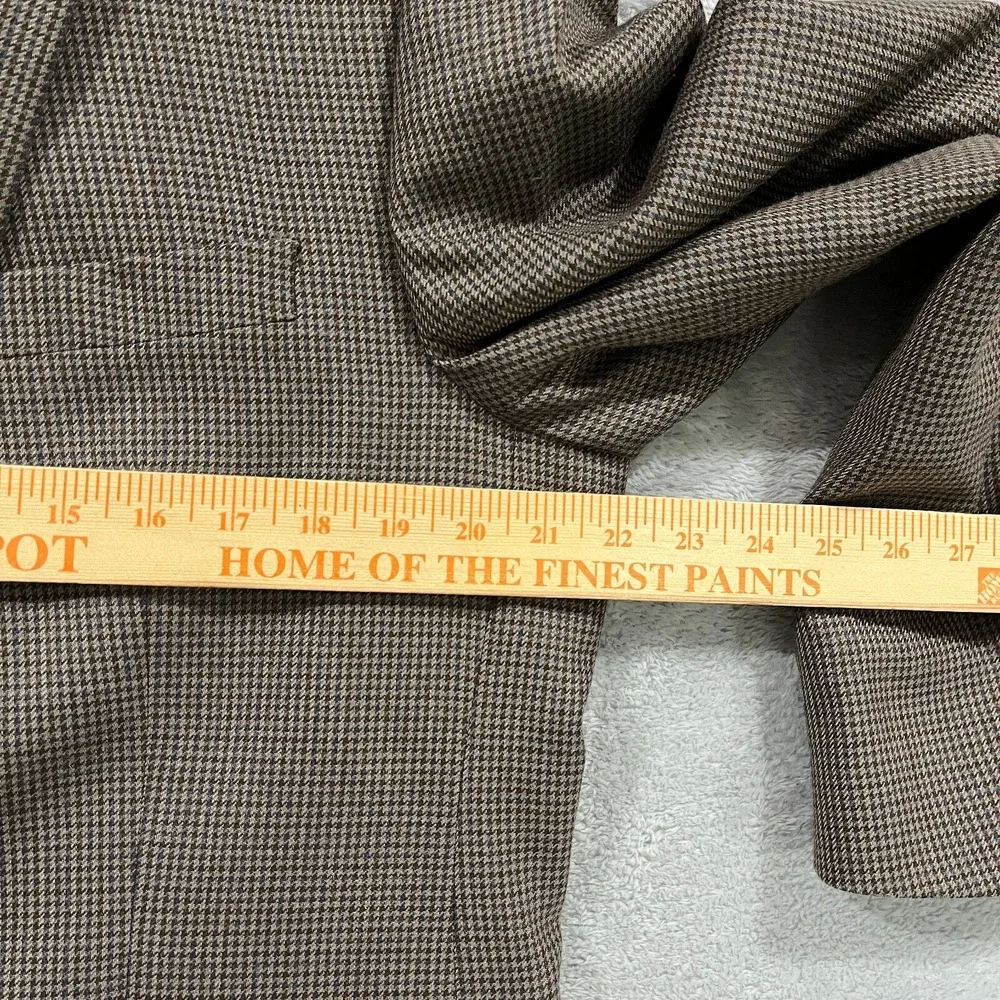 RALPH LAUREN Blazer Men's 44L Houndstooth Wool Silk Preppy Sports Coat‎
